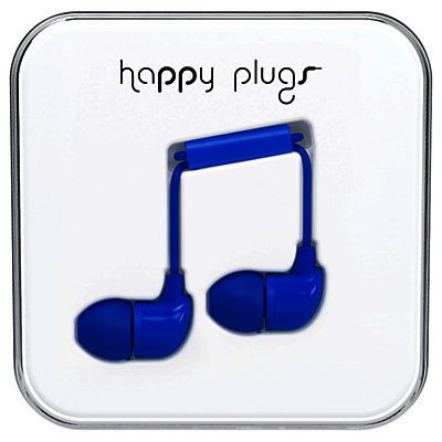 Happy Plugs In-Ear Headphones with Mic/Remote Cobalt Happy Plugs In-Ear Headphones with Mic/Remote Cobalt